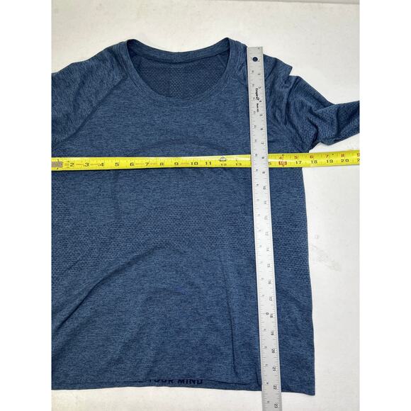 Lululemon Navy Blue Swiftly Tech Long Sleeve Shirt in Size 10 - Picture 4 of 5